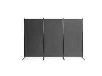 Parawan 3-panelowy szary 260 x 180 cm j