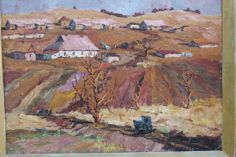 большая картина соцреализм осень в колхозе