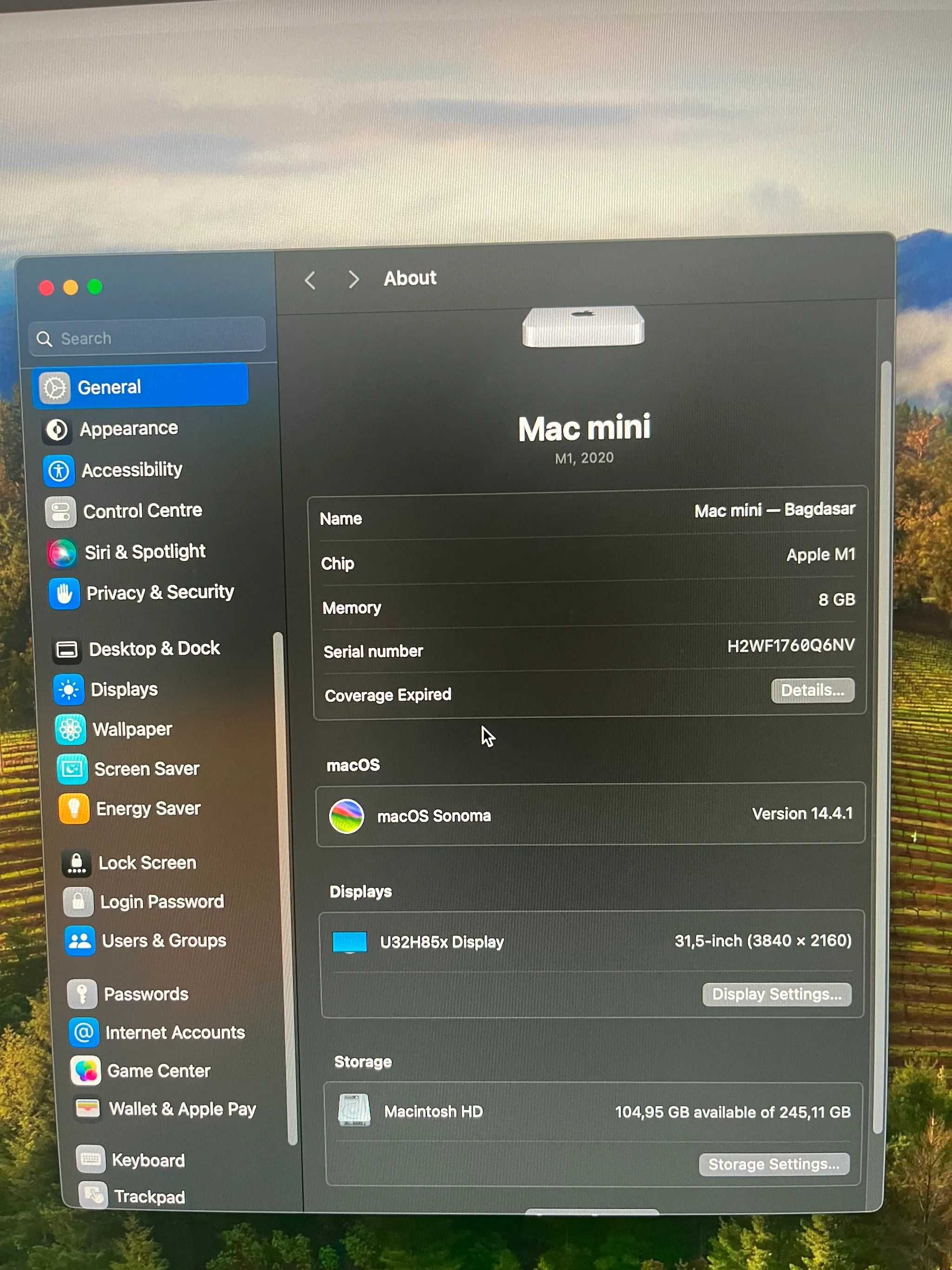 Mac mini M1, 2020 Space Gray, 256Gb