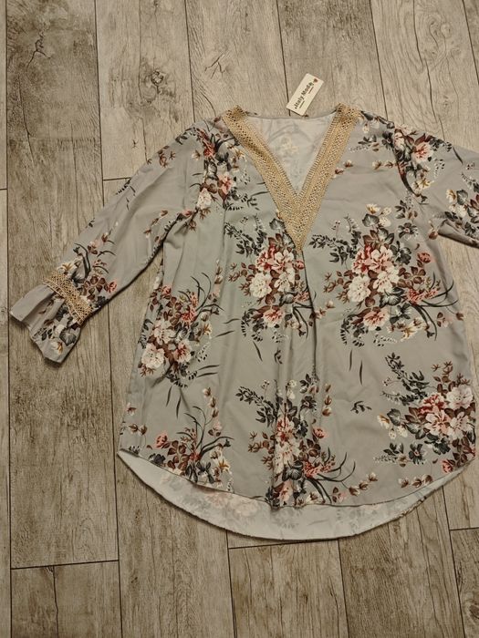 Nowa koszula z metką koszulka xl w kwiaty