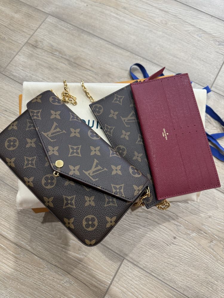 Клатч, сумка, louis vuitton felicie оригинал lv