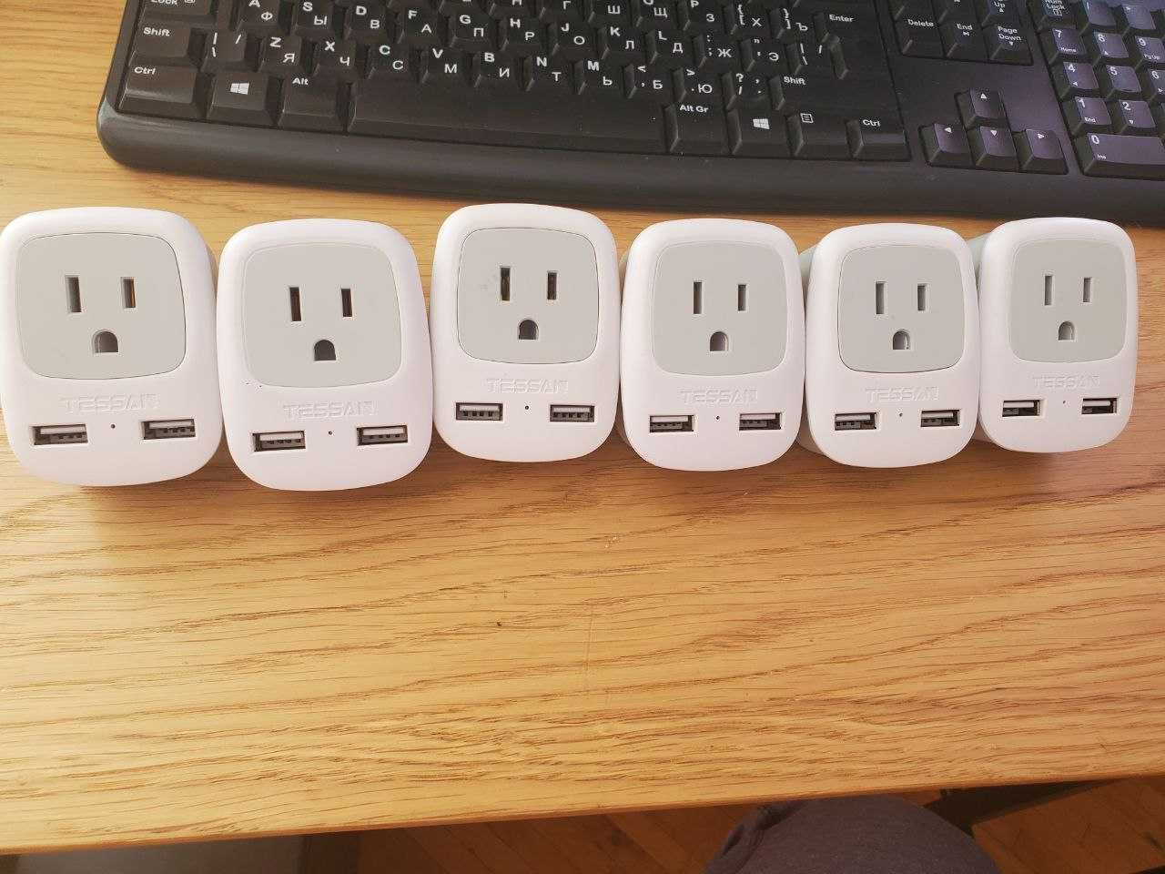 Мережевий адаптер(розетка+2 usb), розетка адаптер.