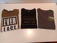 T-shirts rapaz 8-9 anos Quiksilver; Rip Curl; Everlast