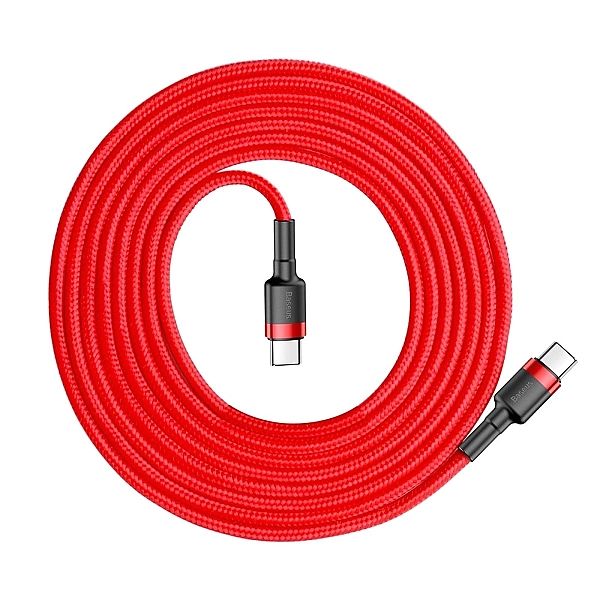 Kabel Baseus CATKLF-H09 USB-C - USB-C PD QC 60W 3A 480Mb/s 2m - czerwo
