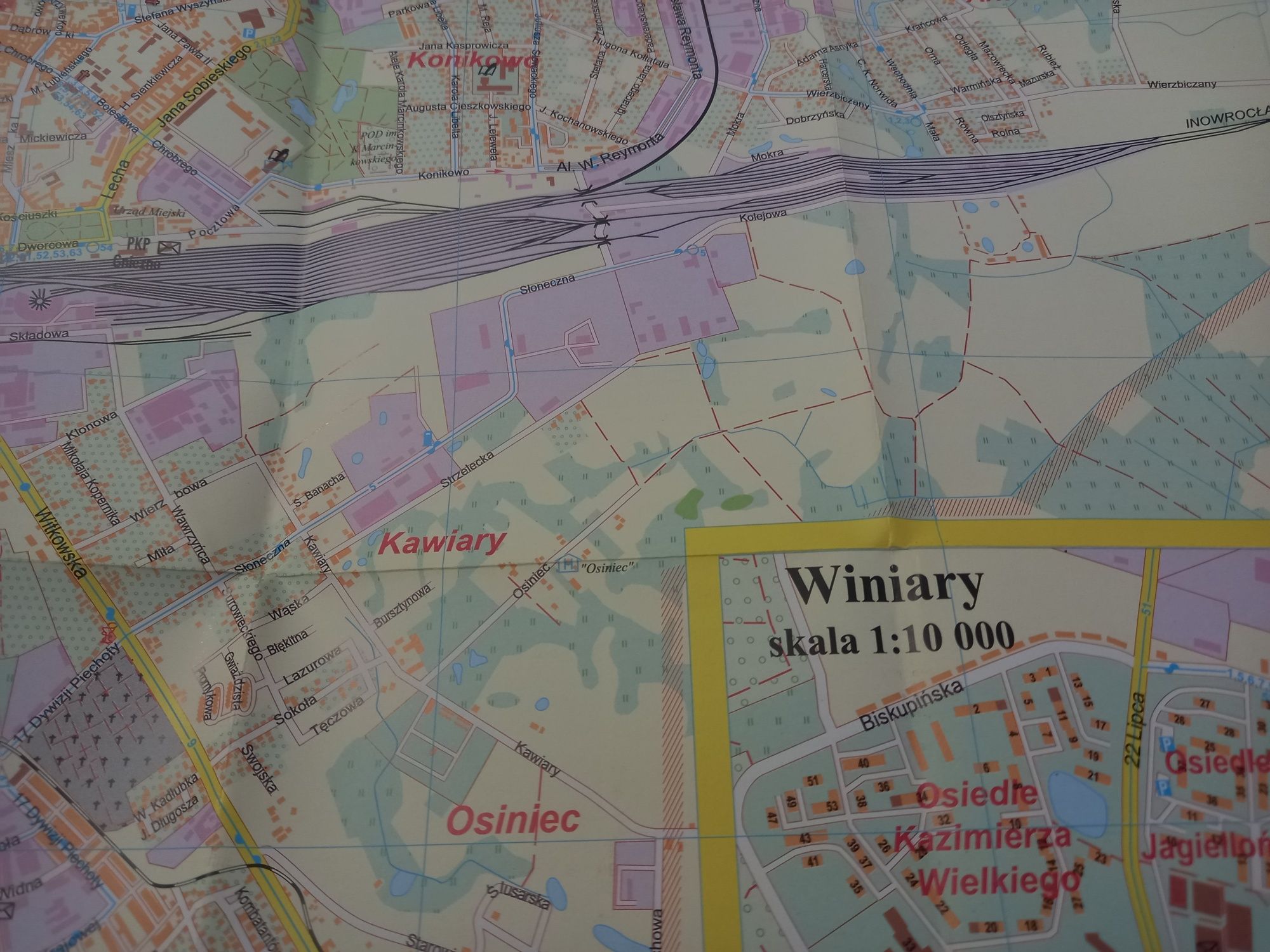 Mapa Miasta Gniezno 2000rok