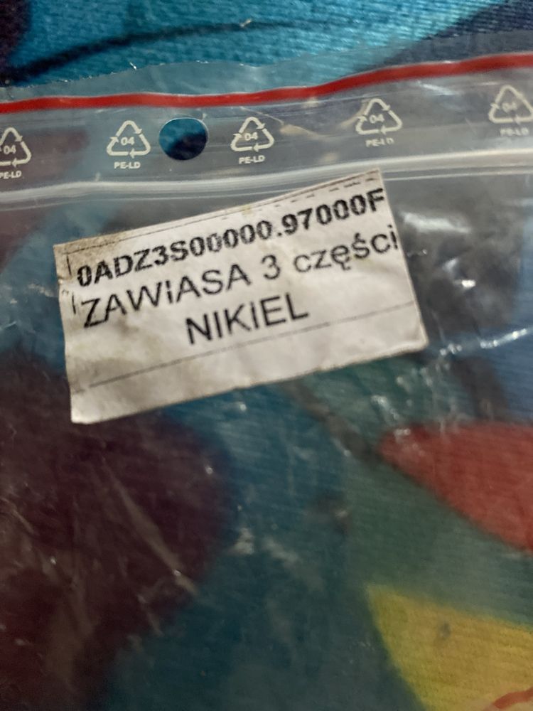 Zawias do drzwi trzyczęściowy Nikiel