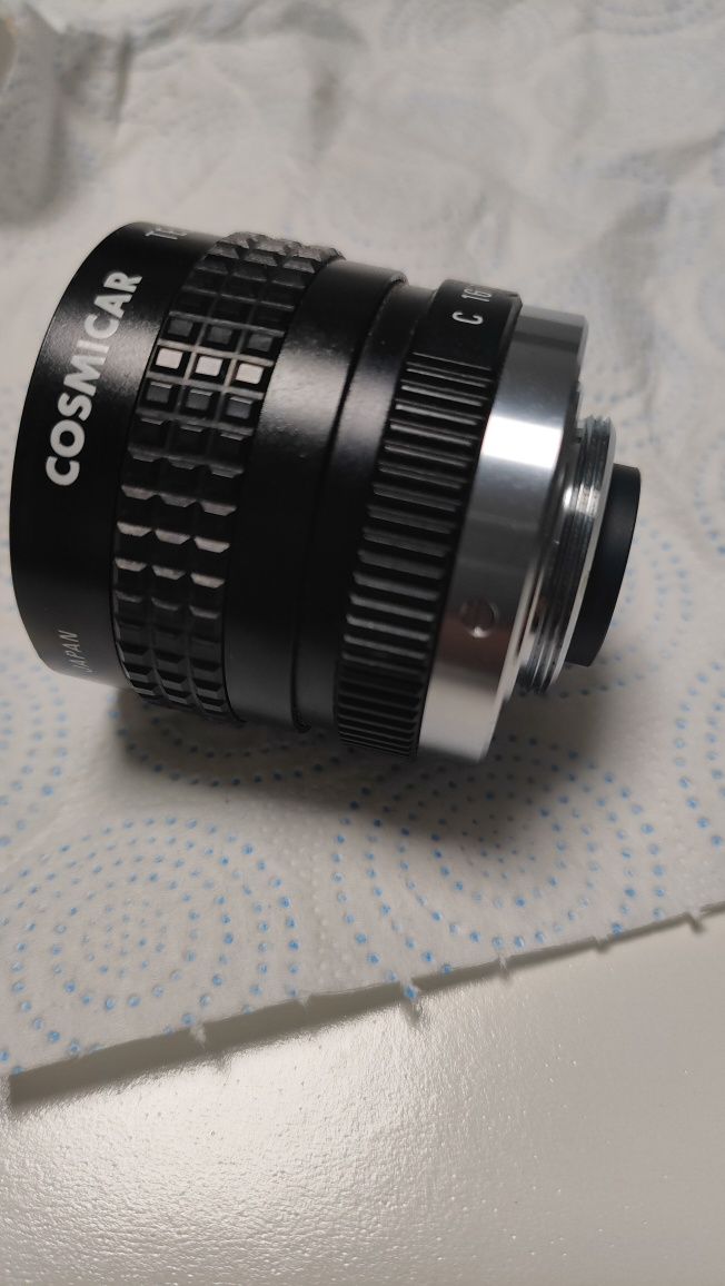 Obiektyw. Cosmicar television lens 8.5 mm