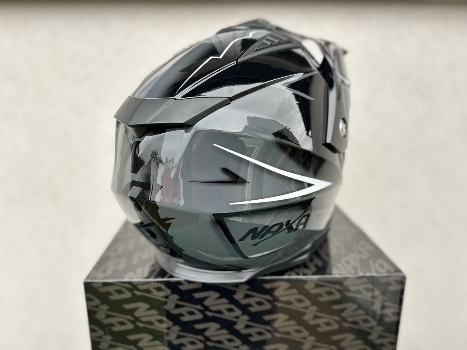 Kask motocyklowy enduro quad cross NAXA CO3 rozmiar M, blenda, szyba!