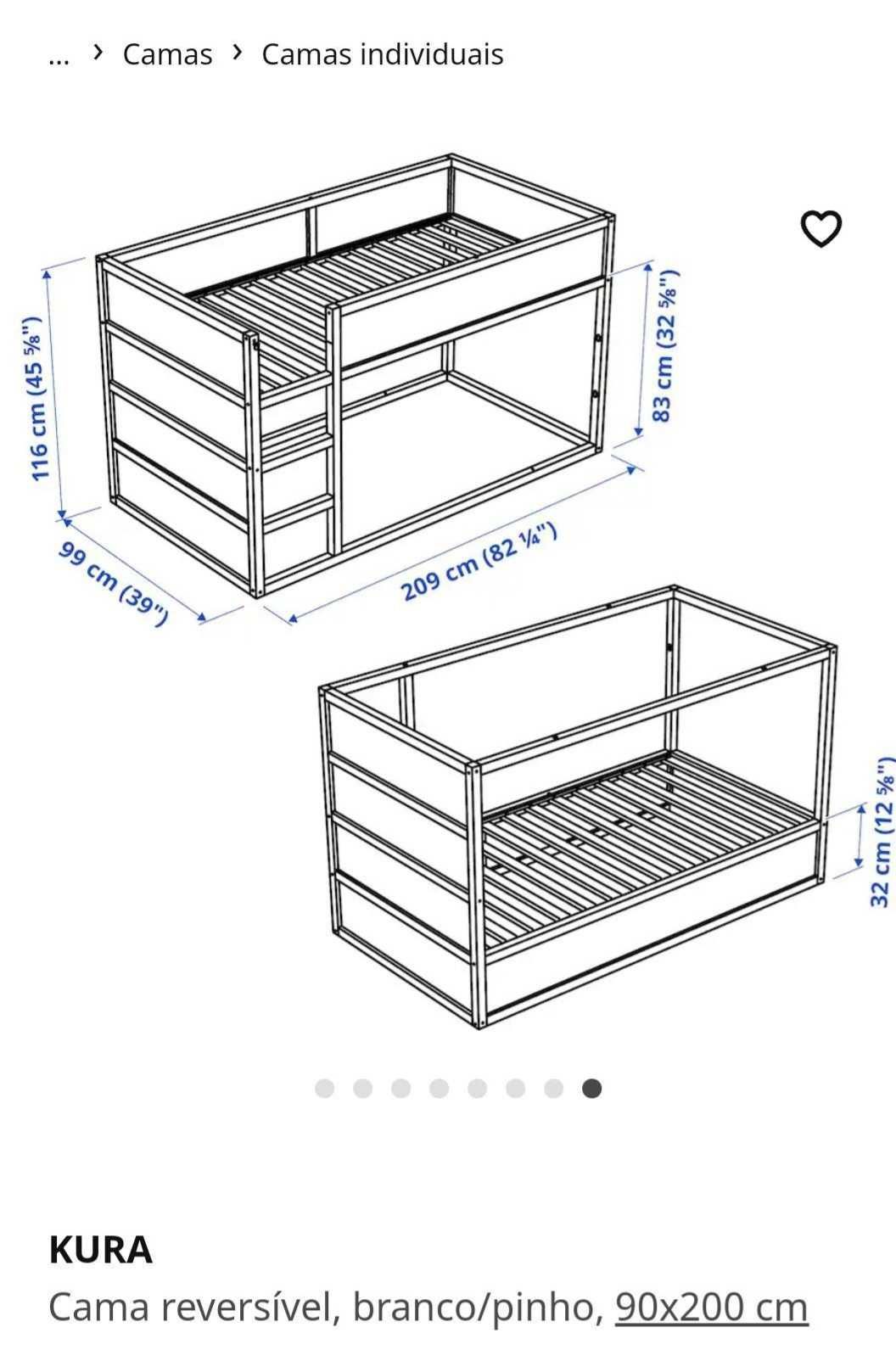 Cama ikea 2 em 1