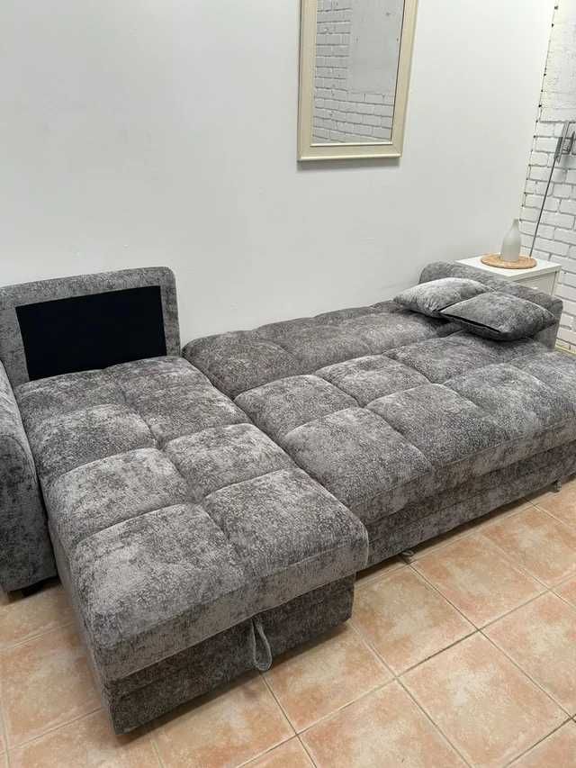 Novo sofá-cama cinzento - envio gratis