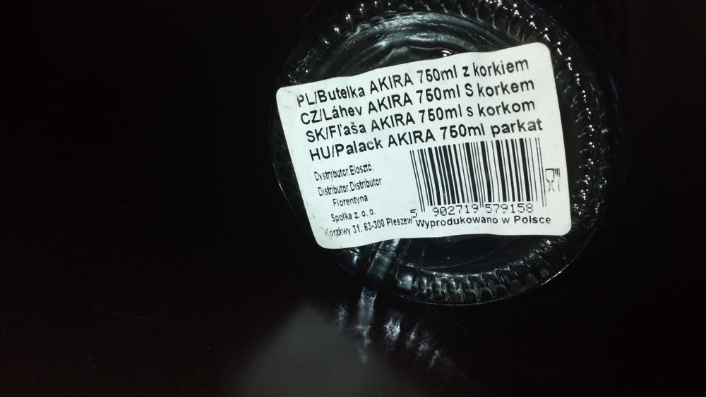 Szklana ozdobna butelka 760 ml