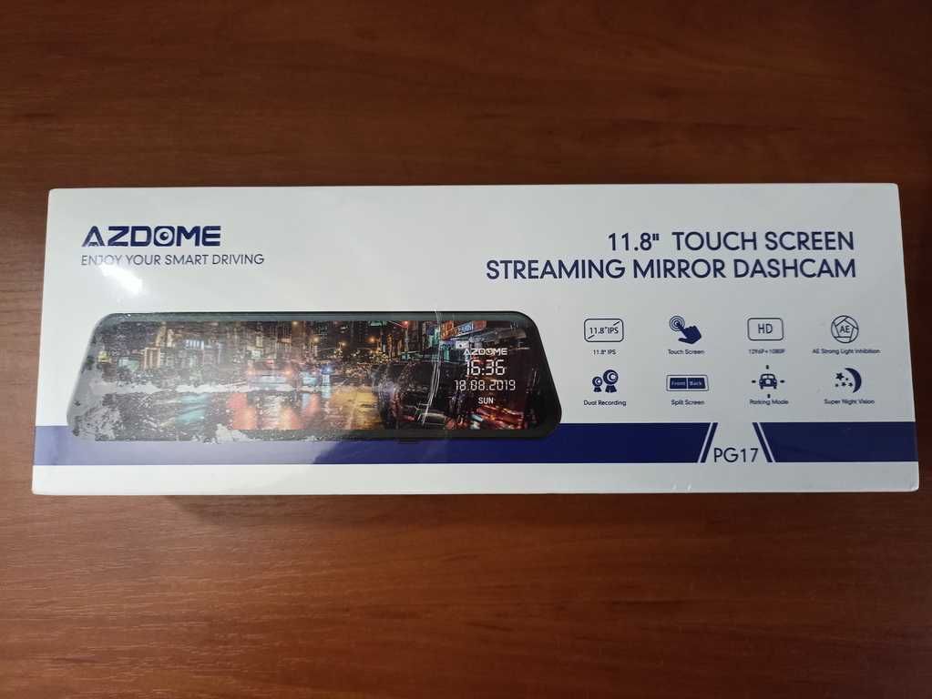 DVR AZDOME PG17 GPS 1080P Подвійні камери 11,8 дюйма екран