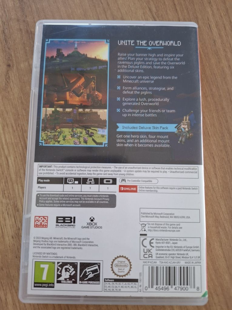 Minecraft Legends deluxe edition gra na Nintendo