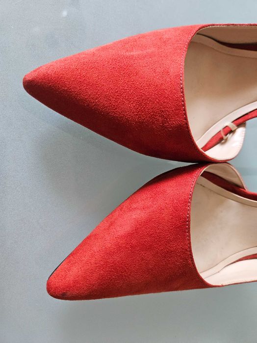 Szpilki cegła/czerwień 40