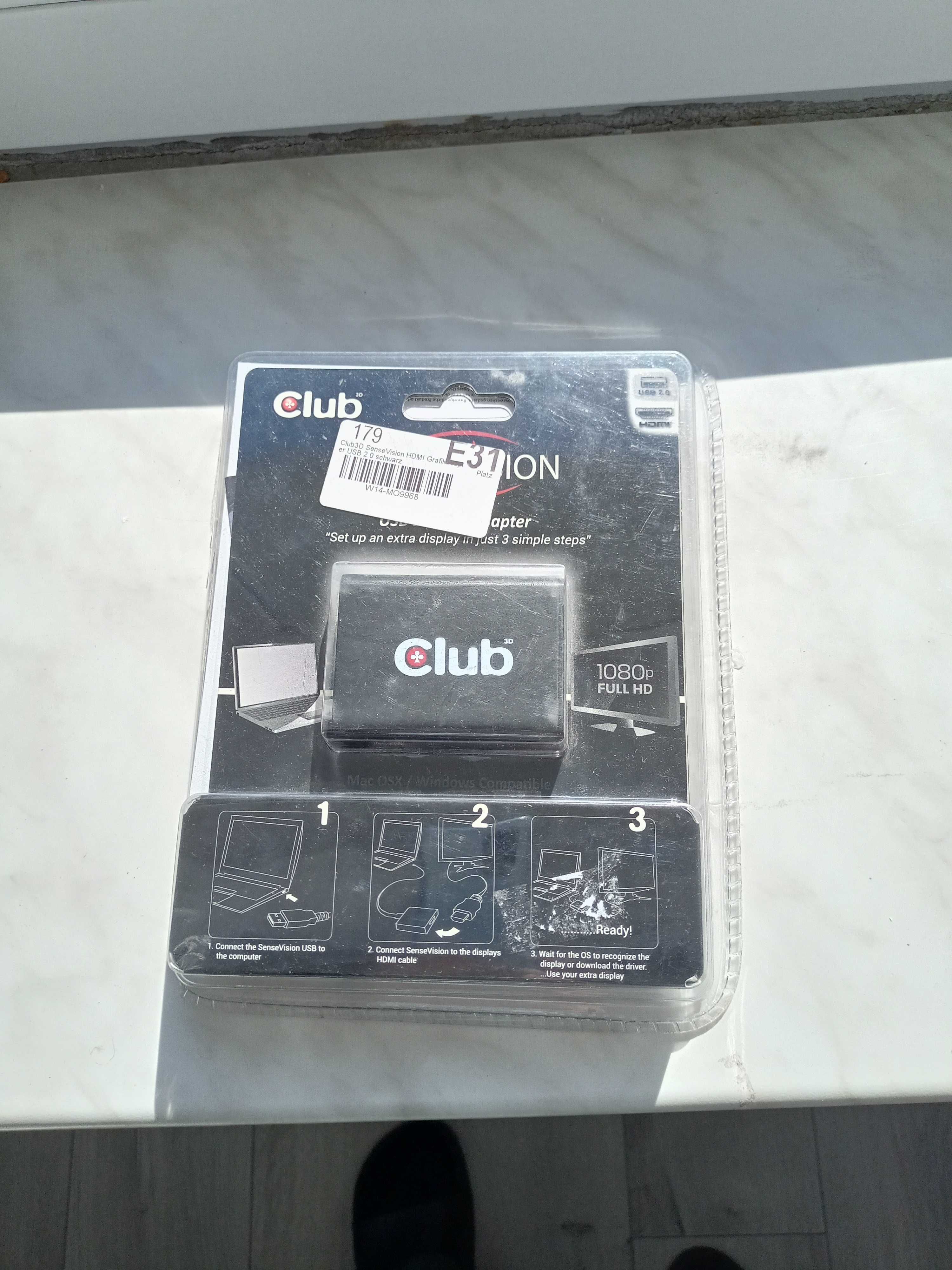 Club 3D sensevision Karta graficzna USB - HDMI