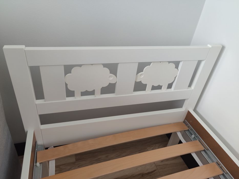 Łóżko dziecięce - KRITTER
Rama łóżka z dnem z listew, biały, 70x160 cm