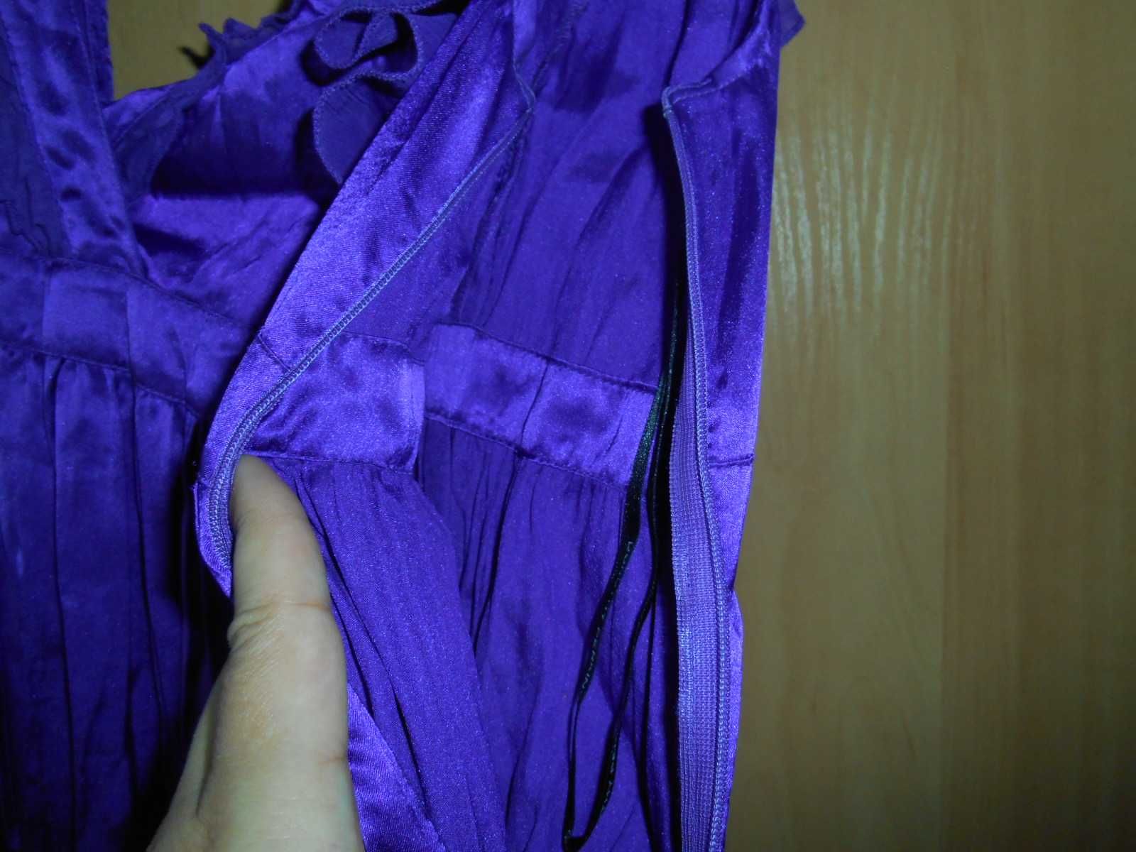 літня блузка 48-50 розміру фіолетова відкрита спинка