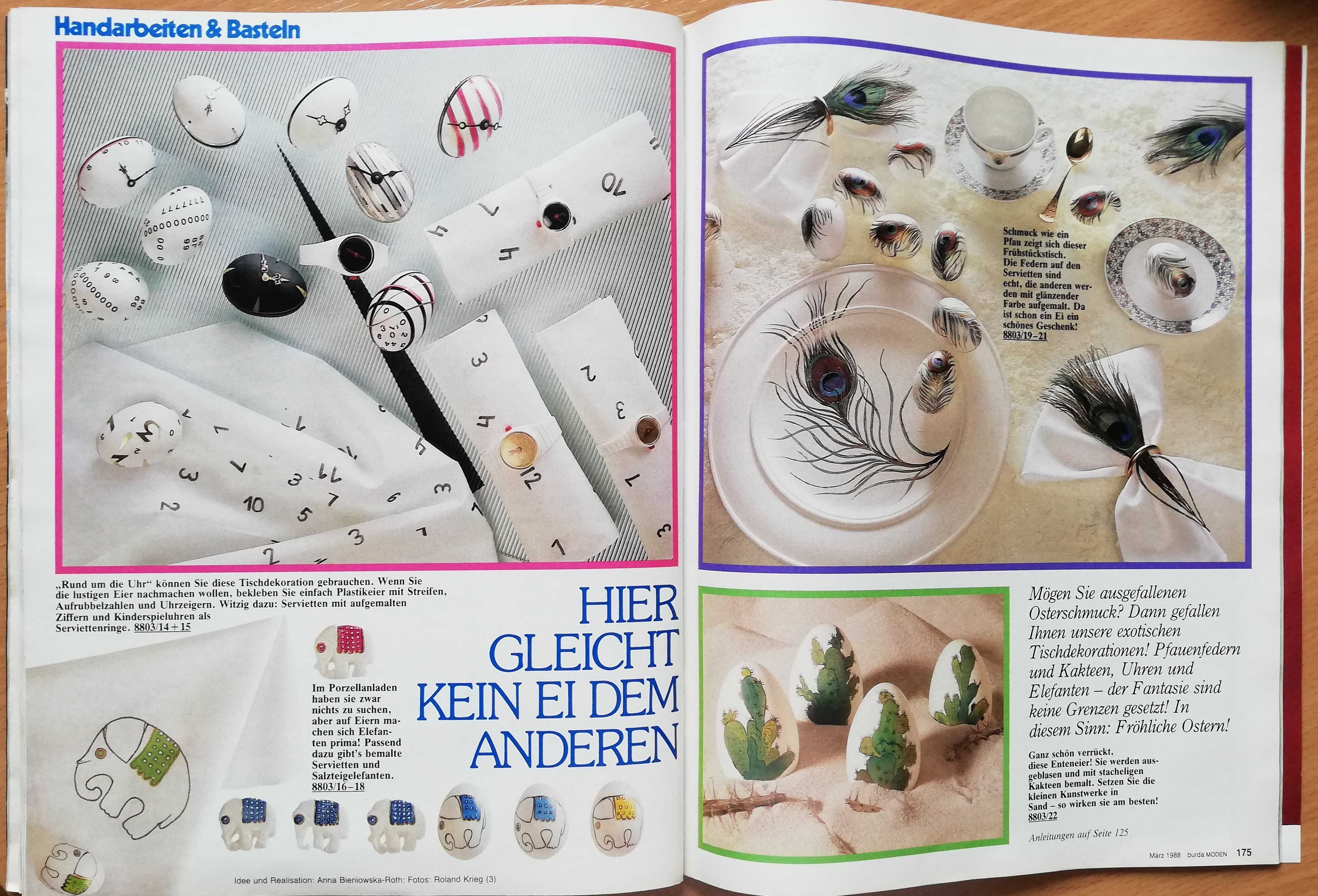 Burda vintage marzec 1988 szycie wykroje moda wiosenna ok 100 wykrojów
