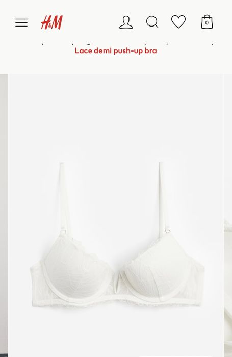 Новий жіночий бюстгалтер H&M 80В