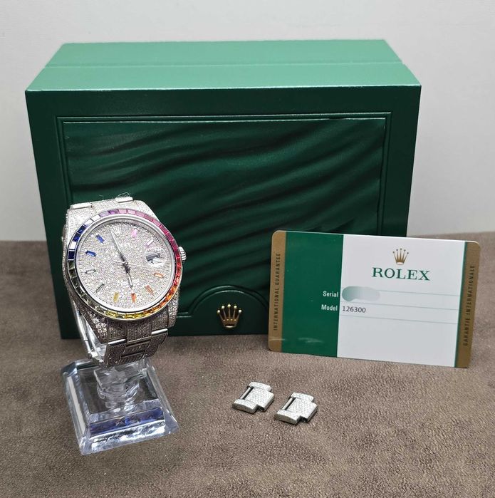 Rolex Date Just Reinbow 41mm 126300 full set  / Kraków Kalwaryjska 75