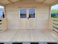 od ZARAZ MASYWNY domek DREWNIANY letniskowy*6x4*24m2*na ROD*balik 34mm