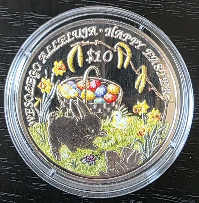 Moneta Wielkanocna 10 dolarów srebrna moneta Sierra Leone 2008