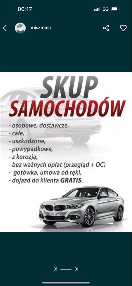 Skup aut złomowanie samochodów pojazdów za gotówkę WYSOKIE CENY