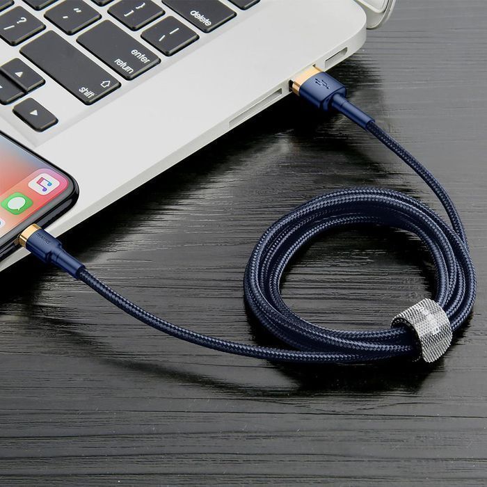 Baseus Kabel Cafule Usb - Lightning 2,0 M 1,5A Złoto-Niebieski