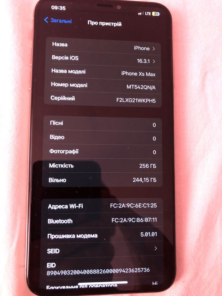 iPhone XS Max 256gb