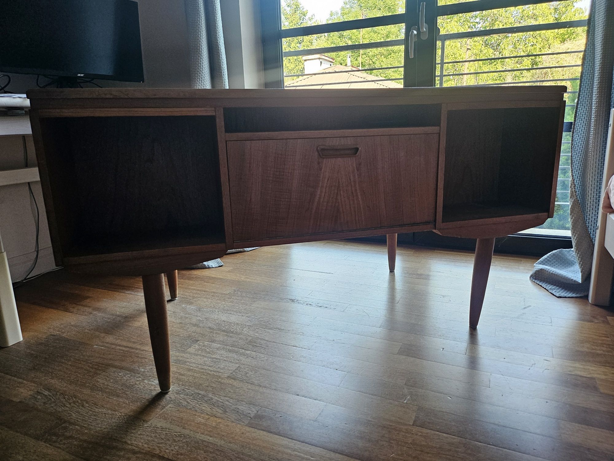 Biurko teakowe, vintage design, Dania, lata 60-70 te