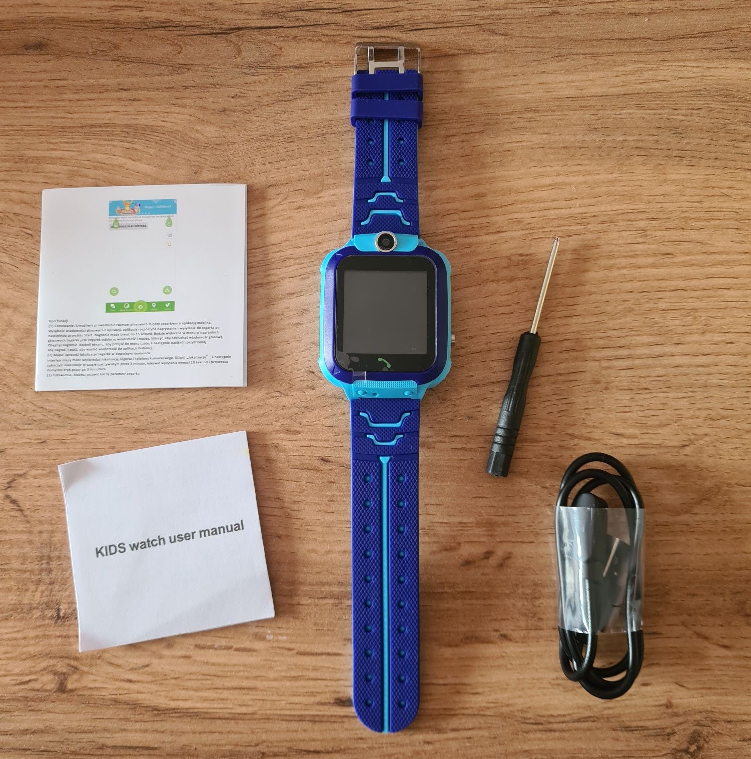 Smartwatch Kids Q12 Blue Zegarek dla dziecka SIM Kamerka Lokalizator