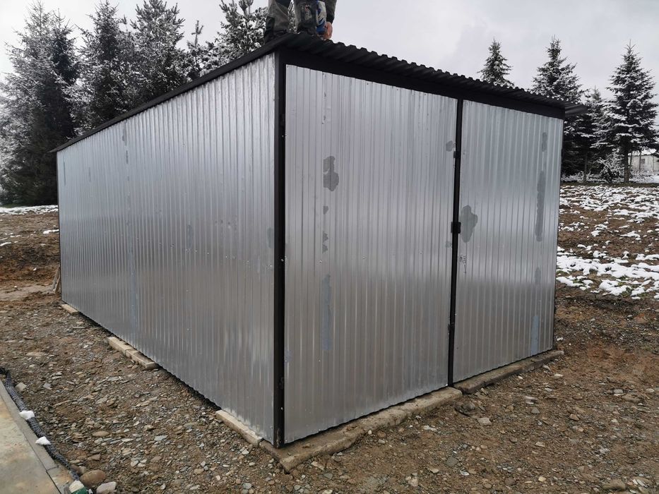 Garaż 3x5 Montaż Garaż blaszany Garaż blaszak na budowe 2x3 4x5 Wiata