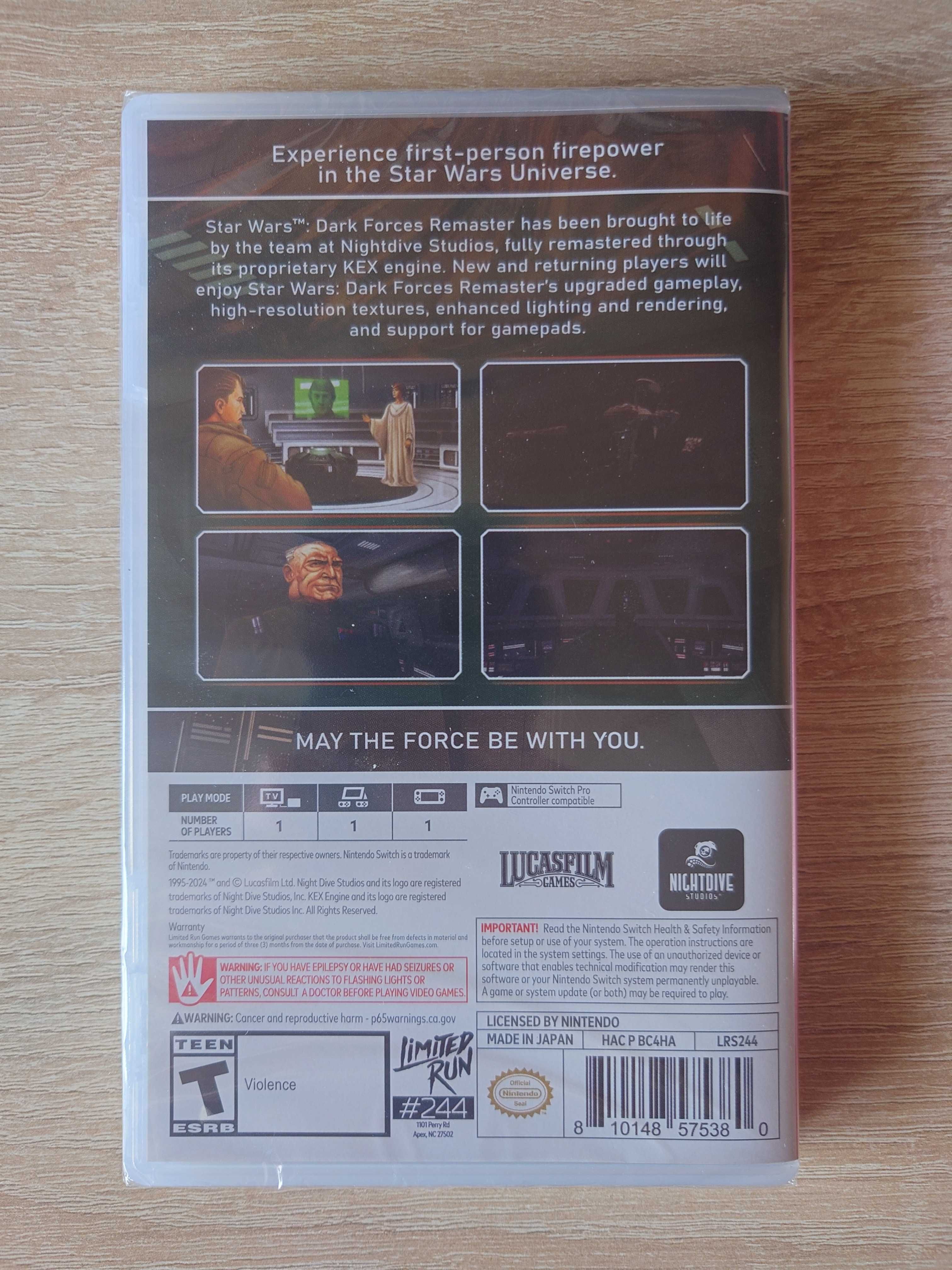 Star Wars Dark Forces Nintendo Switch Limited Run #244