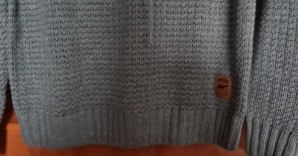 John Baner sweter z szalowym kołnierzem,golfem roz S