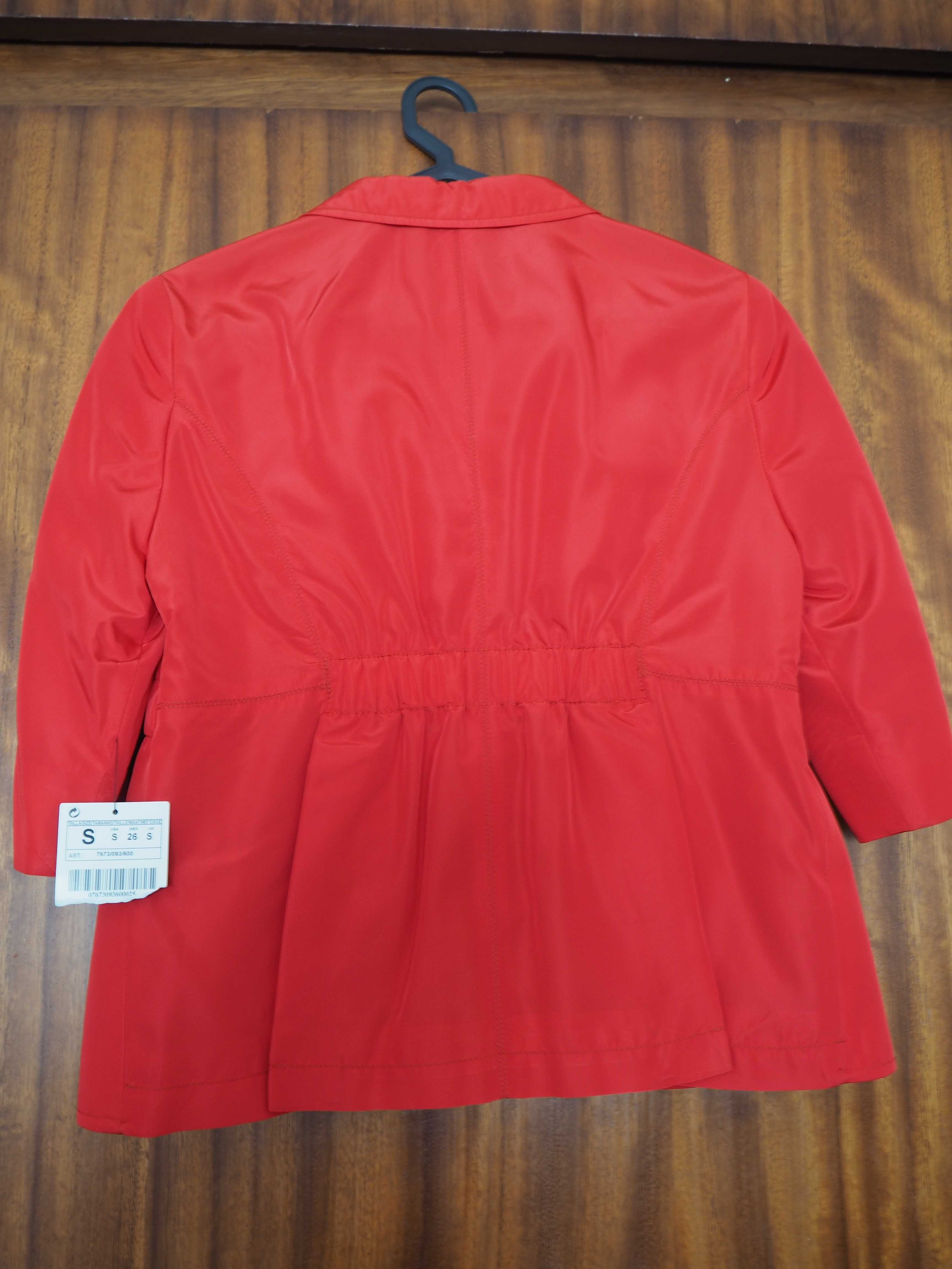 Casaco Casual Vermelho Zara Tamanho S NOVO