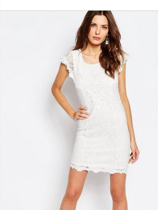 Брендова біла мереживна сукня Vila Clothes S-M