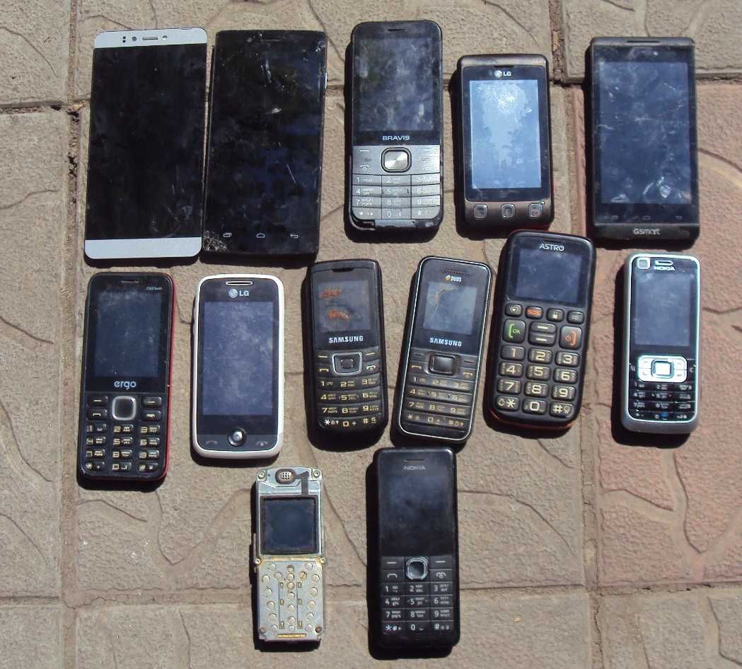 Мобильные телефоны на детали ЛОТ 18 шт
