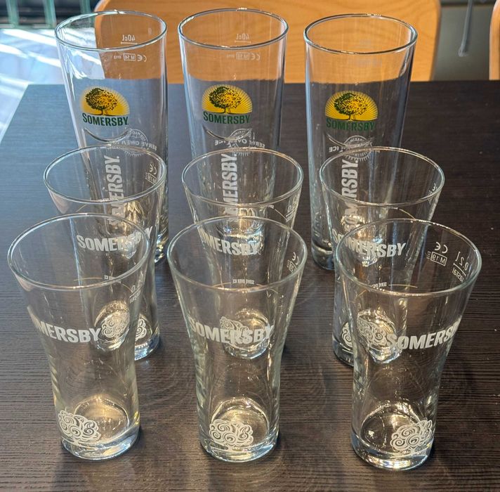Conjunto de 9 copos Somersby