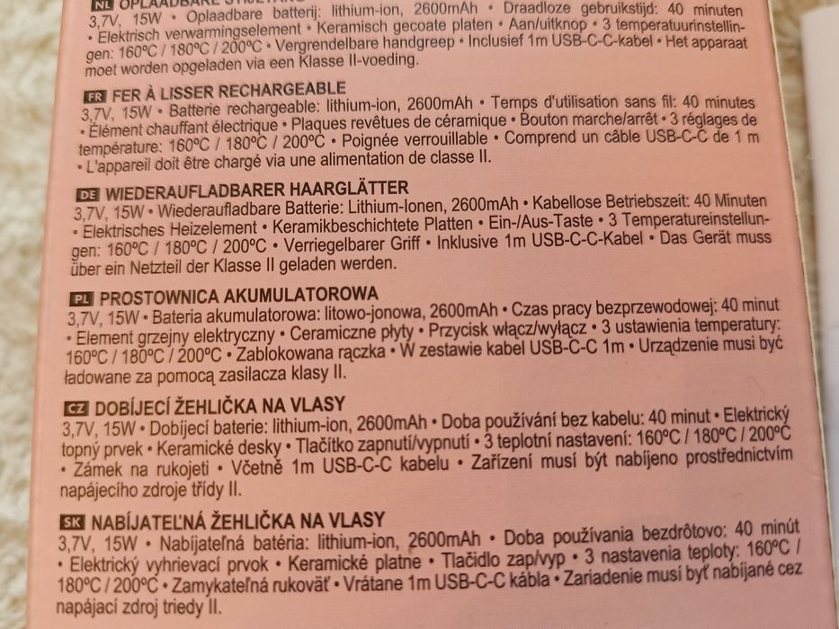 Prostownica bezprzewodowa reg tempo nowa