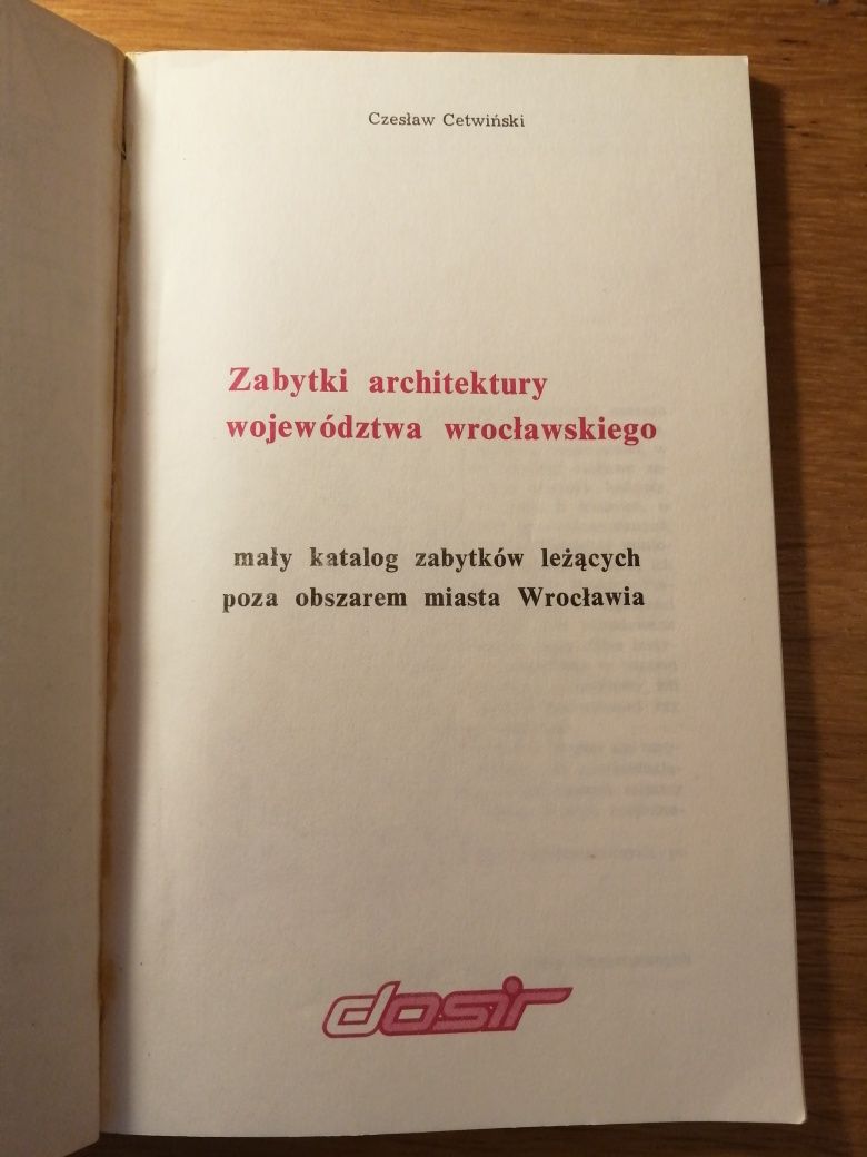 Zabytki architektury mały katalog UNIKAT Cetwiński