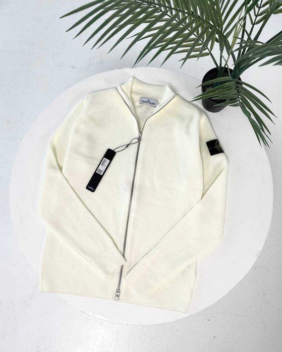 Чоловічий кардиган Stone Island. Замки YKK. Кардиган Стон Айленд. 1:1