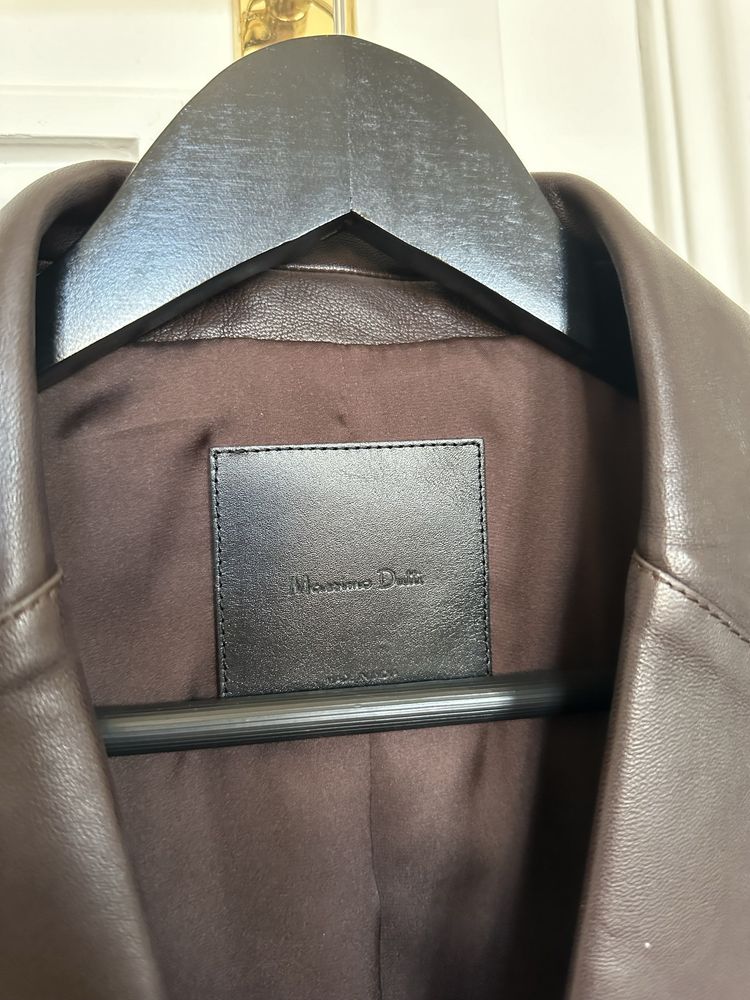 Новий шкіряний піджак Massimo Dutti