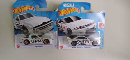 Hot wheels Mazda RX-7 i Nissan skyline GT-R