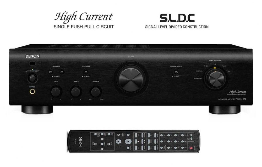 Wzmacniacz DENON PMA-510AE S.L.D.C 140W Układ High Current Hi-Fi Pilot