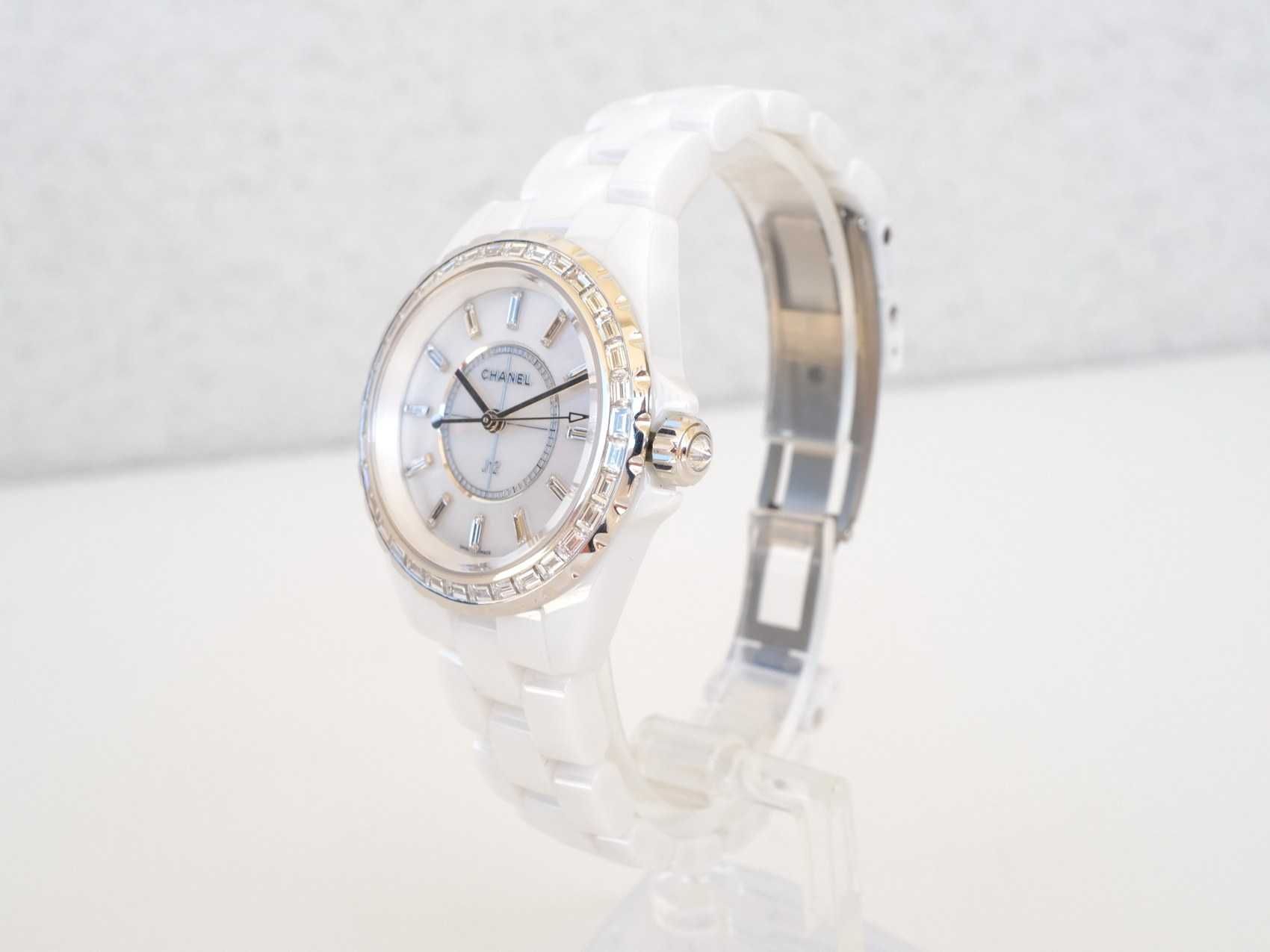 Chanel J12 Jewellery 3ct Baguette Diamonds 33mm