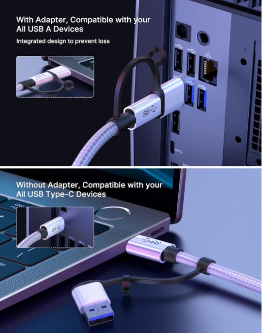 kabel jsaux link 5m, 2 w 1, kompatybilny z oculus quest 2 vv