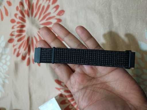 Bracelete 22mm em nylon, Loop (Nova) Preta