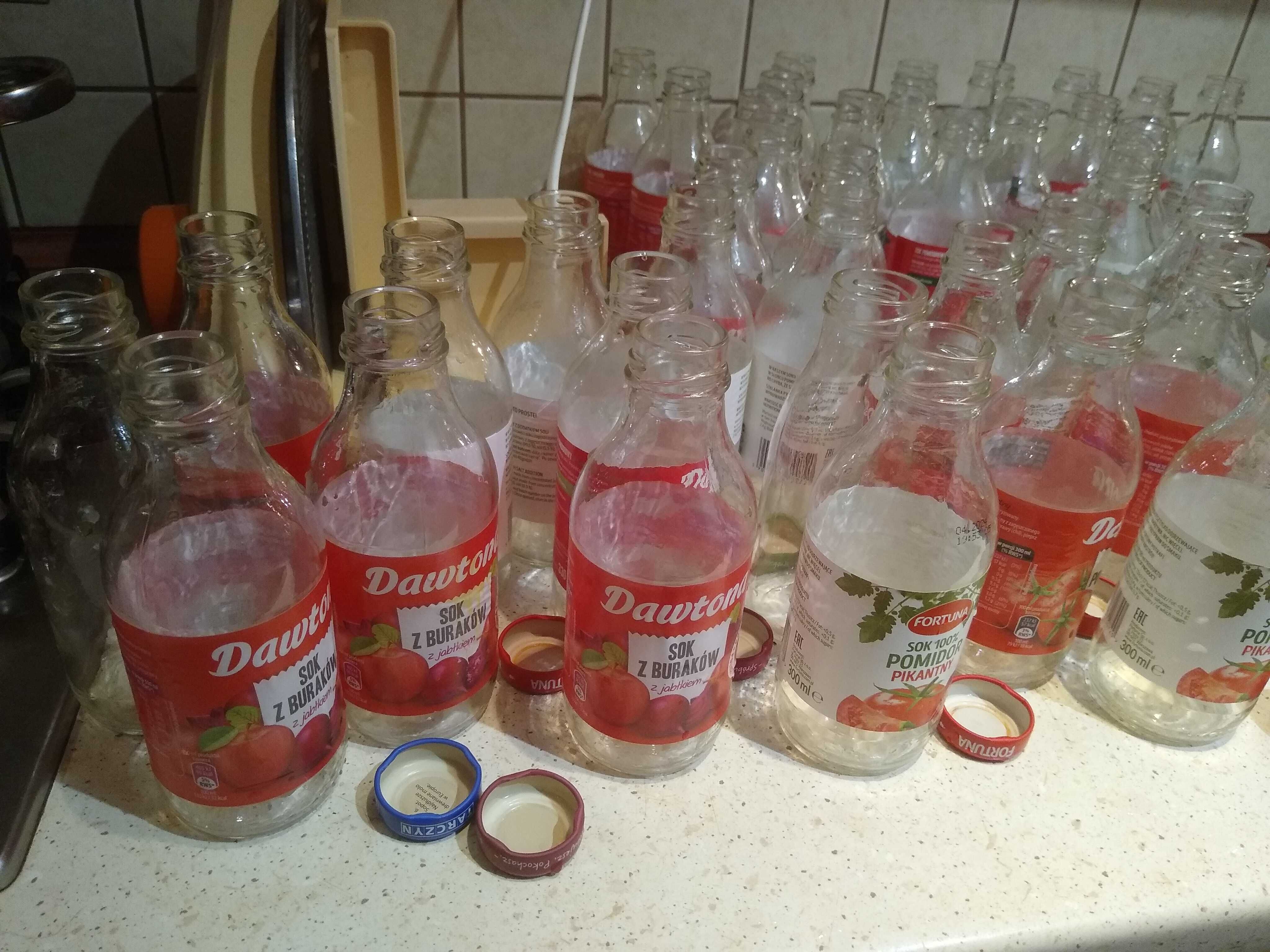 Butelka szklana umyta 0,3l na soki, przeciery