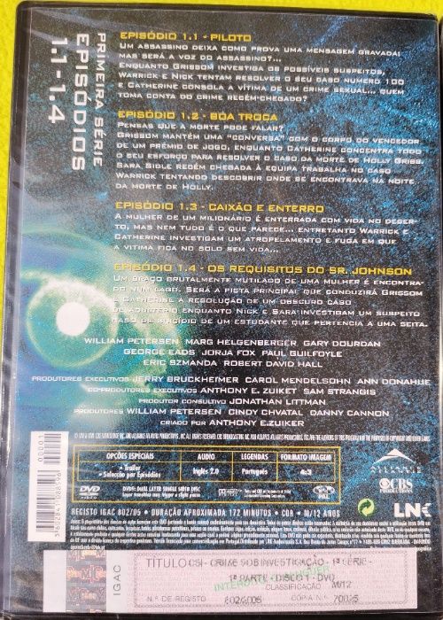 CSI Las Vegas 1ª Série Episódios 1.1 a 1.23.