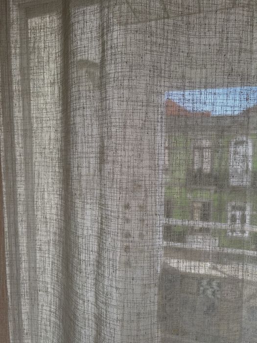 Cortinados Estilo Linho Bege Ilhós 220x280cm